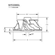 Крыльчатка турбокомпрессора MIT2288