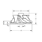 Крыльчатка турбокомпрессора MIT0847
