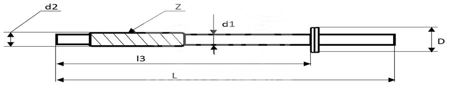 Шток рулевой рейки HEE4409EVL Шток рулевой рейки HEE4409EVL
