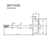 Вал турбокомпрессора MST1533