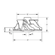 Крыльчатка турбокомпрессора MIT0735