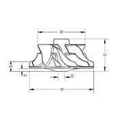 Крыльчатка турбокомпрессора MIT0743