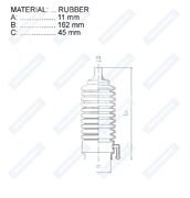 Пыльник рулевой рейки RDZ0249MG