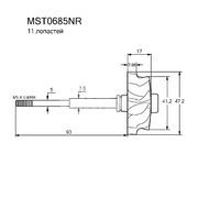 Вал турбокомпрессора MST0685