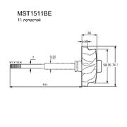 Вал турбокомпрессора MST1511