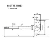 Вал турбокомпрессора MST1531