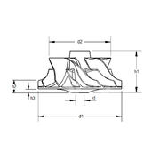 Крыльчатка турбокомпрессора MIT0844